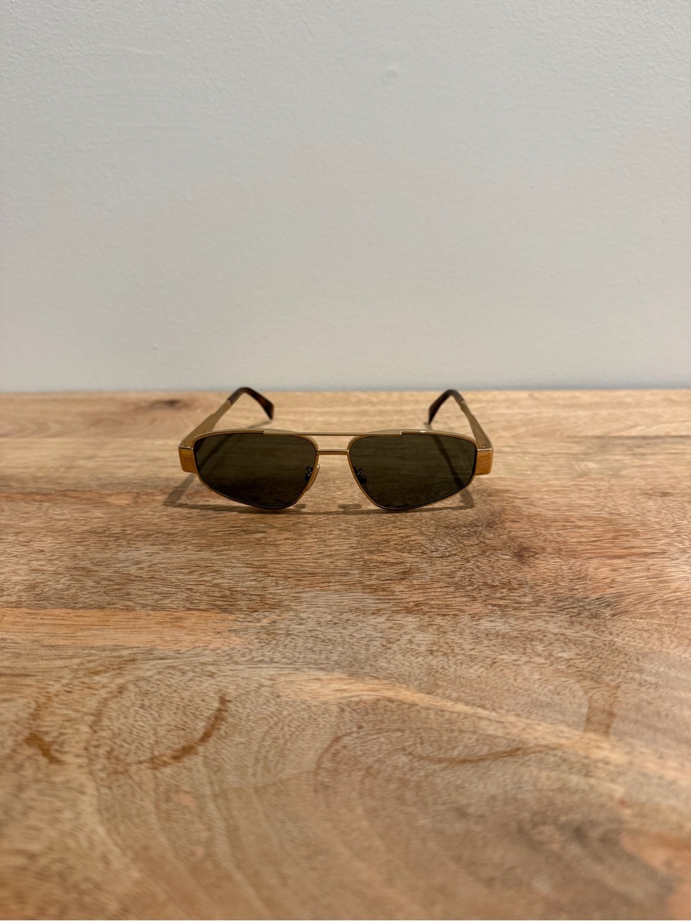 Celine Gold Frame Brown Lens Women's Sunglasses